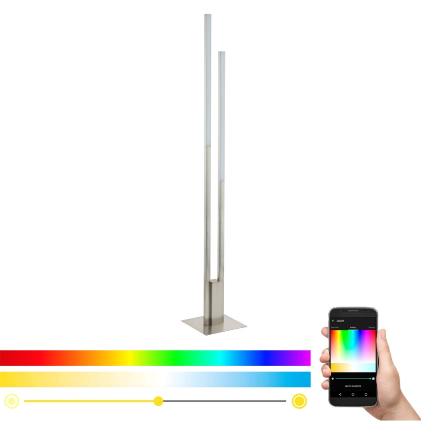 Eglo 33323 - ściemniana lampa stojąca LED RGBW FRAIOLI-C LED/34W/230V 2700-6500K matowy chrom