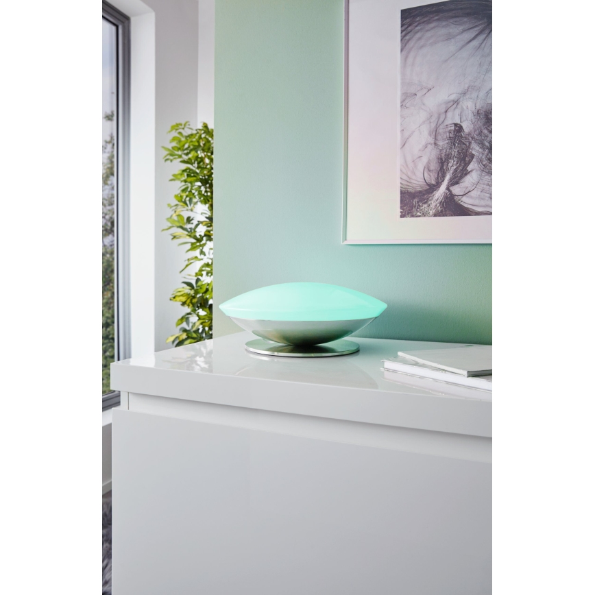Eglo 33324 - LED RGBW ściemniana lampa stołowa FRATTINA-C 1xLED/18W/230V matowy chrom