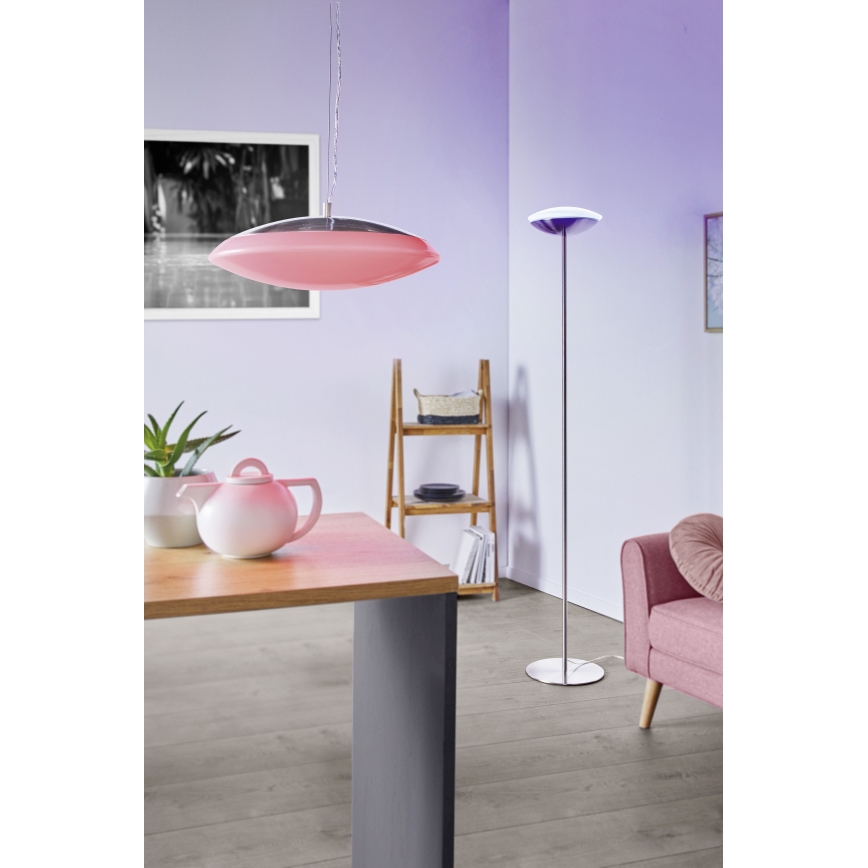 Eglo 33325 - Ściemnialna lampa podłogowa LED RGBW FRATTINA-C LED/18W/230V matowy chrom