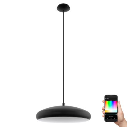 Eglo 33328 - LED RGBW Ściemnialny żyrandol na lince RIODEVA-C LED/27W/230V 2700-6500K czarny