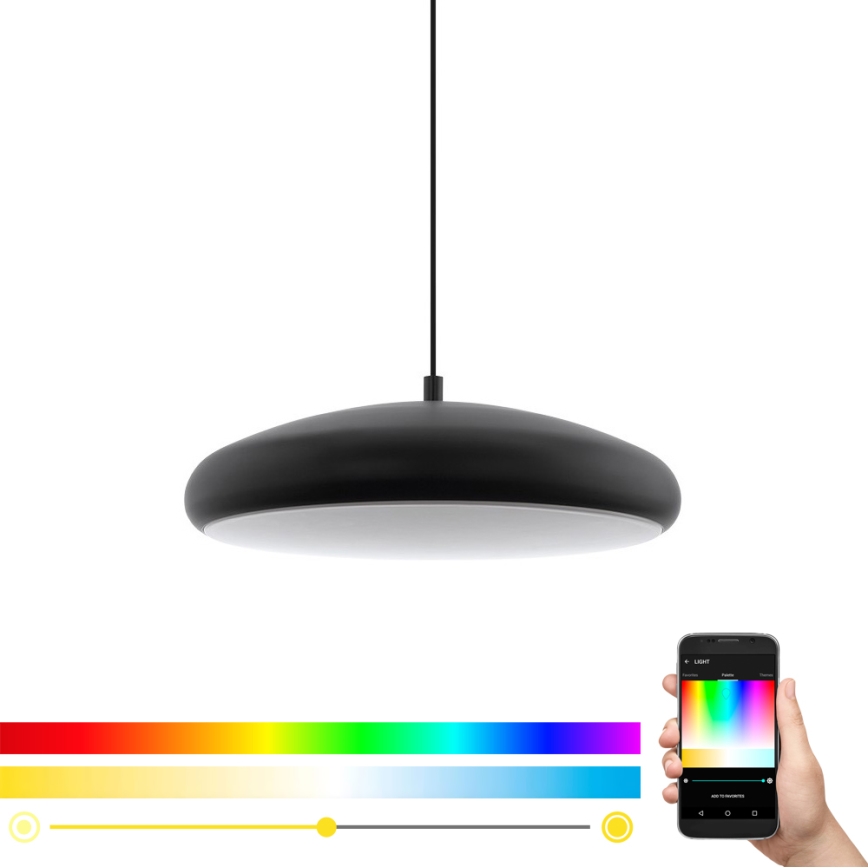 Eglo 33328 - LED RGBW Ściemnialny żyrandol na lince RIODEVA-C LED/27W/230V 2700-6500K czarny