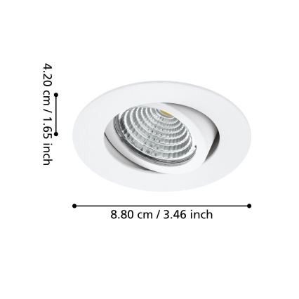 Eglo - ZESTAW 3xLED Oświetlenie ściemnialne 3xLED/6W/230V białe