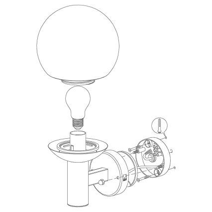 Eglo 33564 - Zewnętrzny kinkiet LED NISIA-C LED/9W/230V IP44
