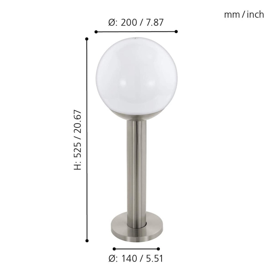 Eglo 33565 - LED Zewnętrzna lampa ściemnialna NISIA-C 1xE27/9W/230V 525 mm IP44