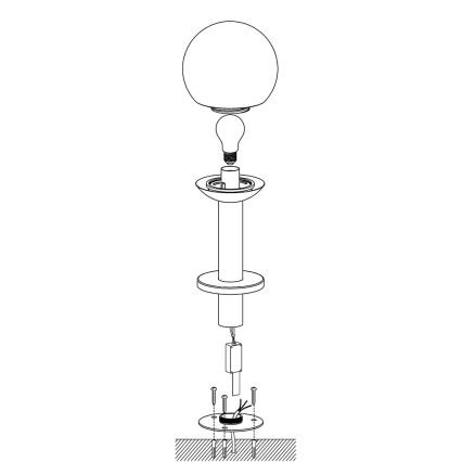 Eglo 33565 - LED Zewnętrzna lampa ściemnialna NISIA-C 1xE27/9W/230V 525 mm IP44