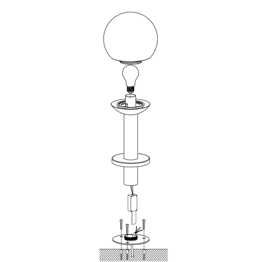Eglo 33565 - LED Zewnętrzna lampa ściemnialna NISIA-C 1xE27/9W/230V 525 mm IP44