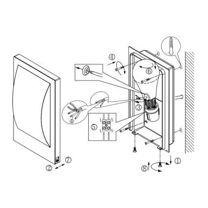 Eglo 33569 - LED Zewnętrzny kinkiet ścienny VERRES-C LED/9W/230V IP44 matowy chrom