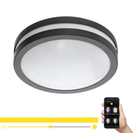 Eglo 33571 - LED Regulowane oświetlenie łazienkowe LOCANA-C LED/14W/230V IP44 czarny