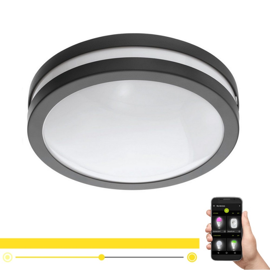 Eglo 33571 - LED Regulowane oświetlenie łazienkowe LOCANA-C LED/14W/230V IP44 czarny
