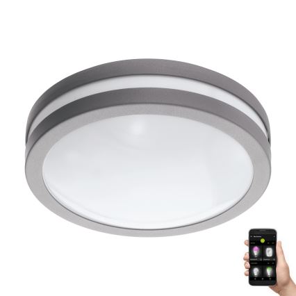 Eglo 33572 - LED ściemnialna oprawa sufitowa do łazienki LOCANA-C LED/14W/230V IP44 srebrna