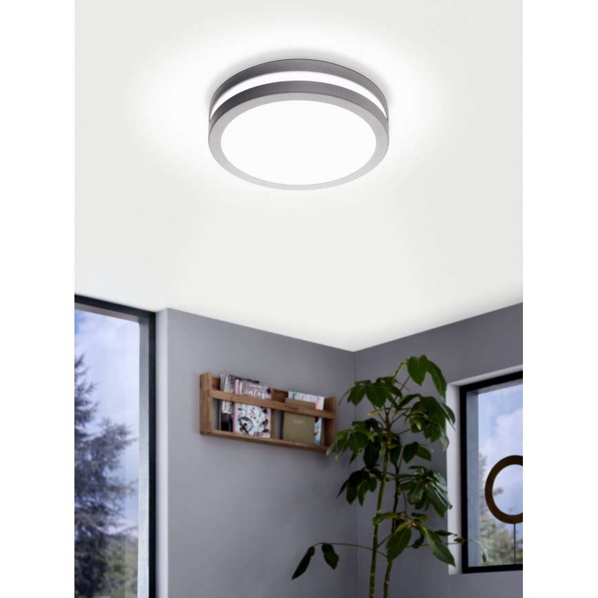 Eglo 33572 - LED ściemnialna oprawa sufitowa do łazienki LOCANA-C LED/14W/230V IP44 srebrna