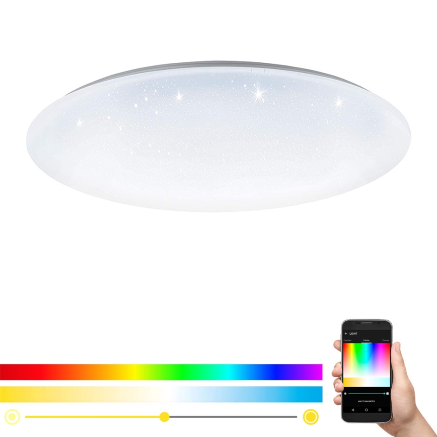 Eglo 33669 - Ściemnialna lampa sufitowa RGBW TOTARI-C LED/43W/230V 2700-6500K biały + zdalne sterowanie
