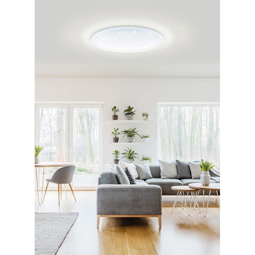 Eglo 33669 - Ściemnialna lampa sufitowa RGBW TOTARI-C LED/43W/230V 2700-6500K biały + zdalne sterowanie