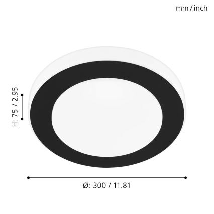 Eglo - LED Plafon łazienkowy LED/11W/230V IP44