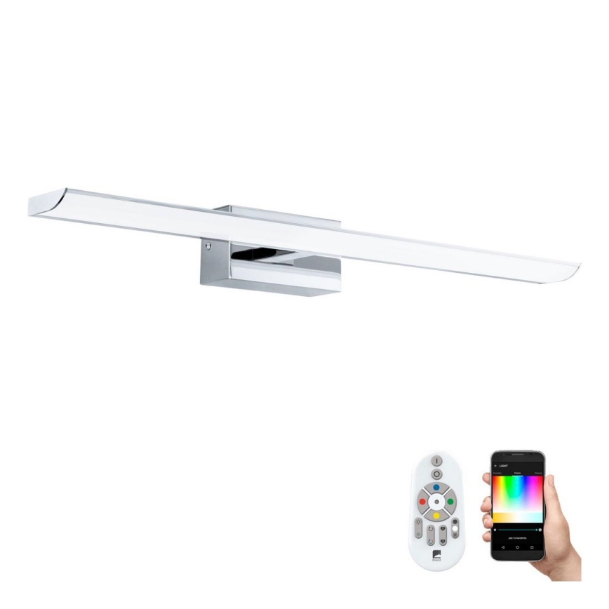 Eglo 33767 - LED RGBW Ściemnialne łazienkowe oświetlenie lustra TABIANO-C LED/15,6W/230V 2700-6500K 60,5 cm IP44 + zdalne sterowanie
