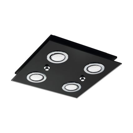 Eglo - LED Plafon 4xGU10/2,8W/230V 3000K czarny