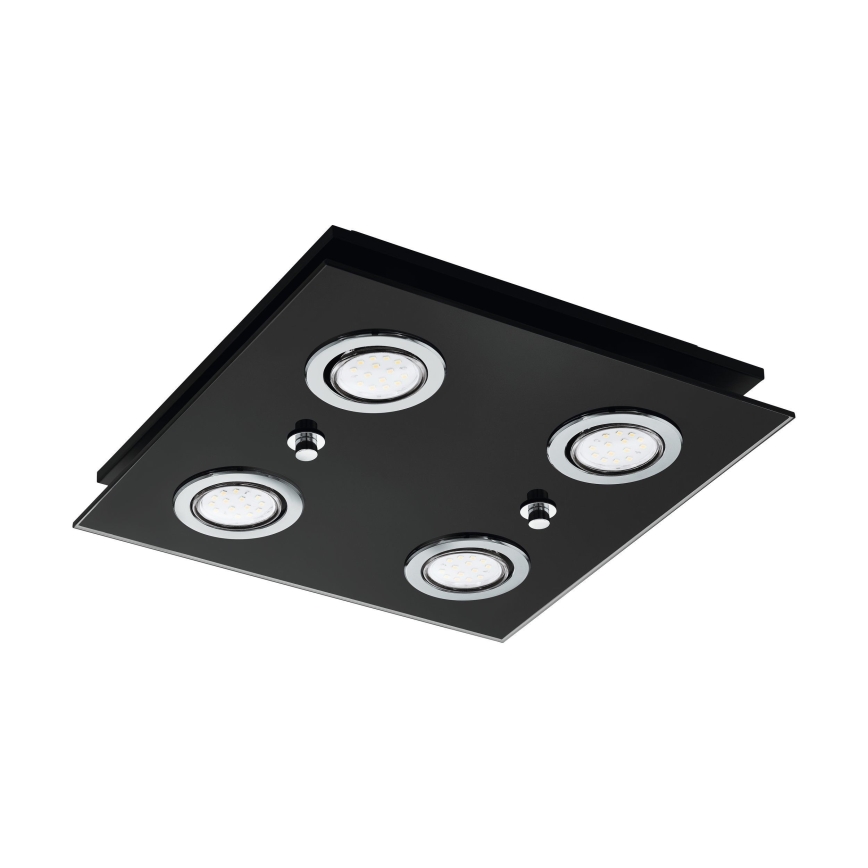 Eglo - LED Plafon 4xGU10/2,8W/230V 3000K czarny