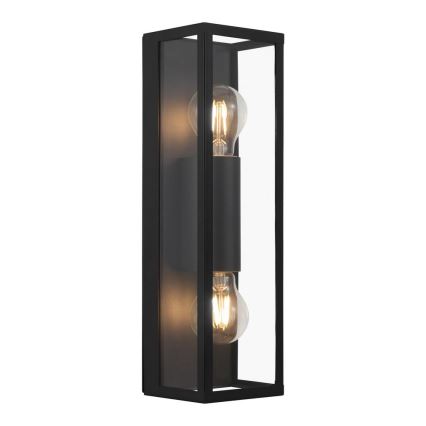 Eglo 33856 - Kinkiet zewnętrzny ALAMONTE 2xE27/60W/230V IP44 czarny