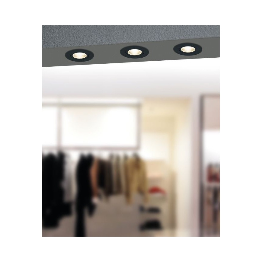 Eglo - LED Ściemnialna oprawa wpuszczana LED/6W/230V czarna
