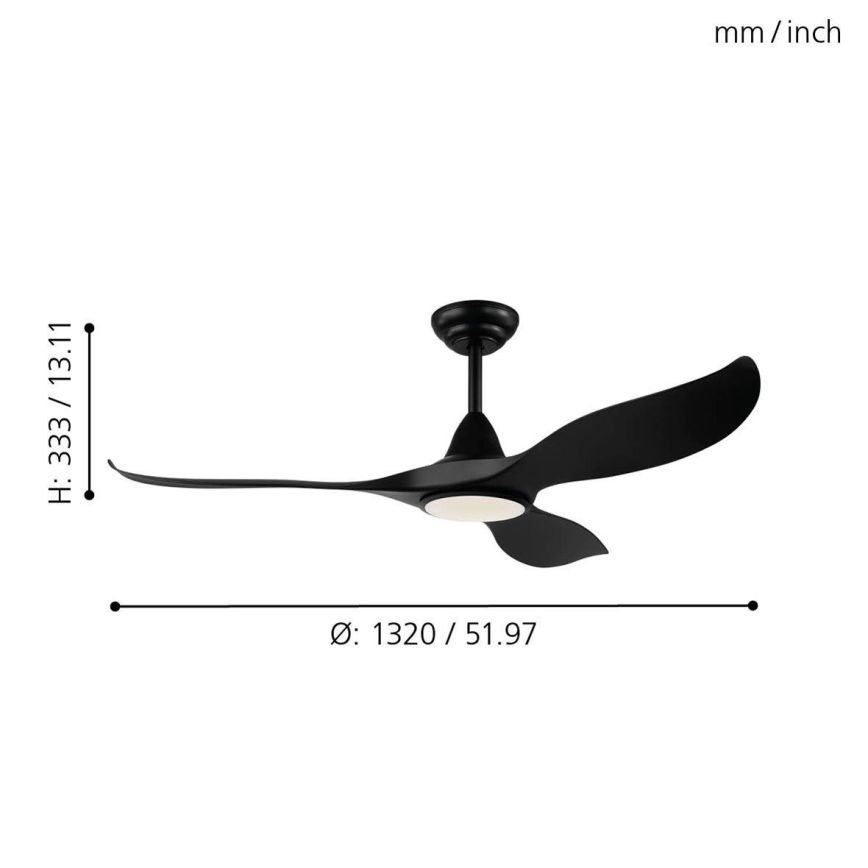 Eglo - Wentylator sufitowy LED LED/15W/230V + pilot zdalnego sterowania