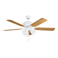 Eglo 35076 - Wentylator sufitowy LAS PALMAS 3xE27/40W/230V biały