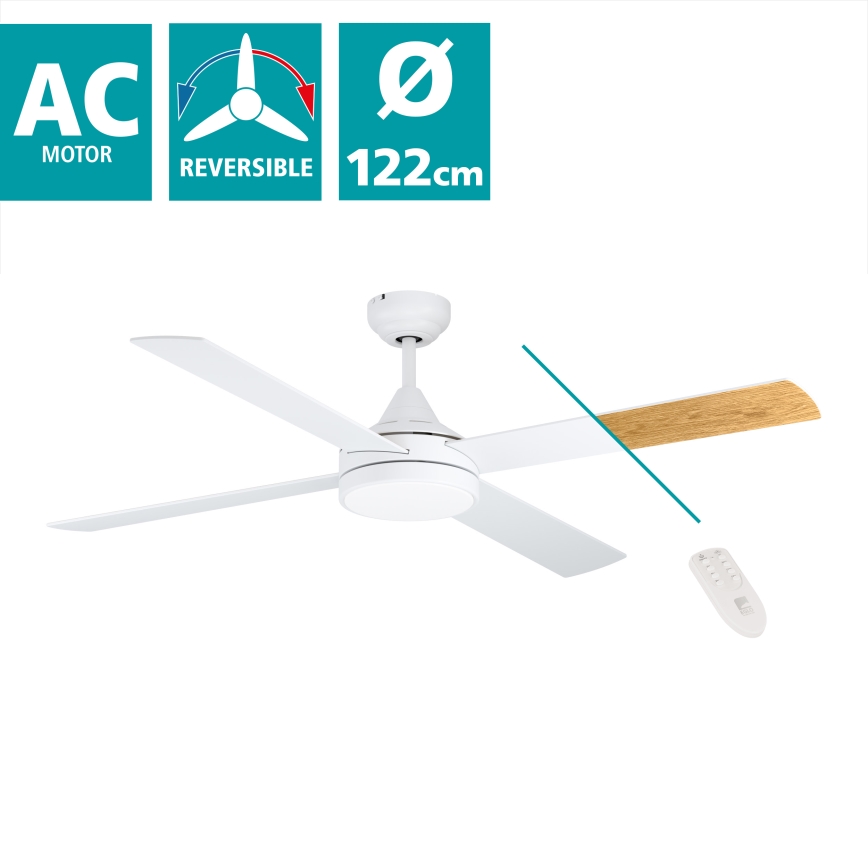 Eglo - Wentylator sufitowy LED LED/20W/230V 3000/4000/5000K + pilot zdalnego sterowania białe