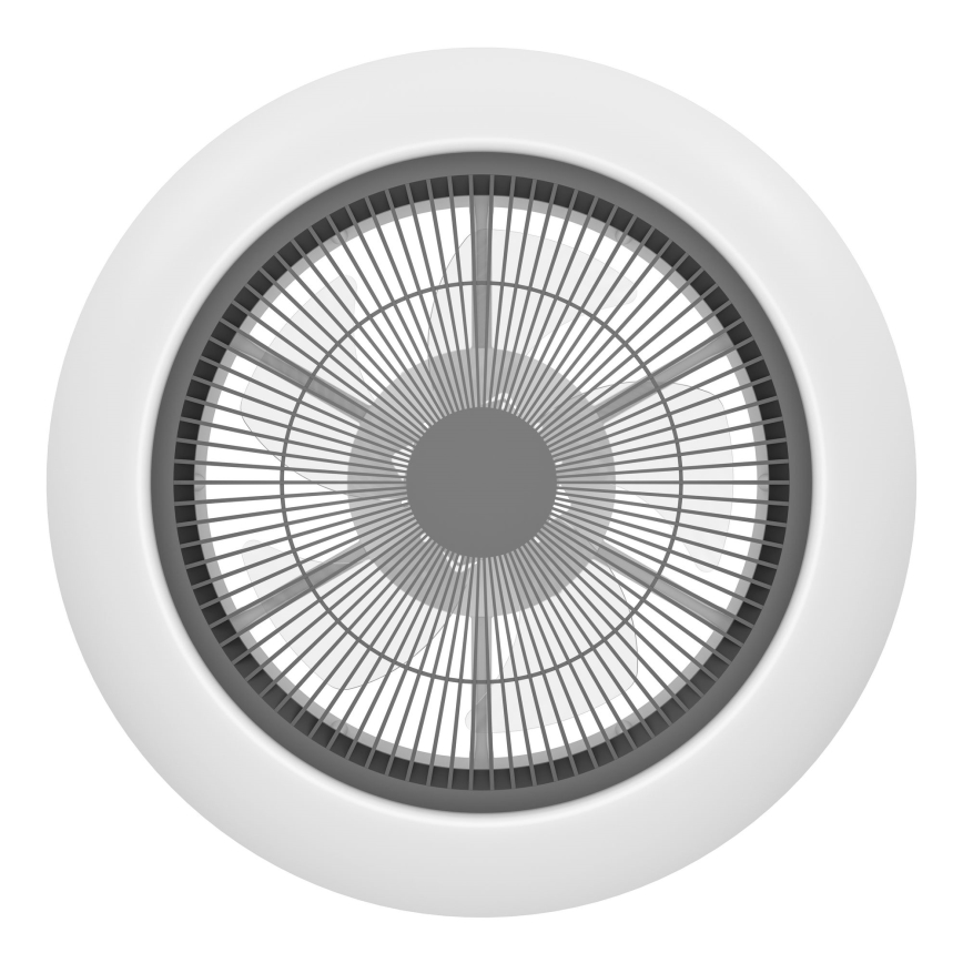 Eglo - LED Ściemnialny wentylator sufitowy LED/25,5W/230V biały/czarny + pilot