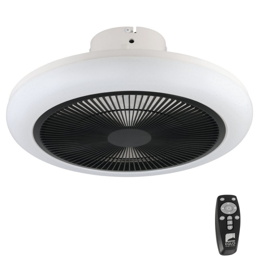 Eglo - LED Ściemnialny wentylator sufitowy LED/25,5W/230V czarny + pilot