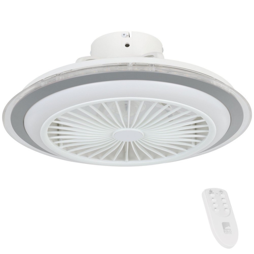 Eglo 35141-LED Ściemnialny wentylator sufitowy ALBUFEIRA 25,5W/230V biały/szary +pilot