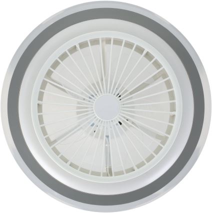 Eglo 35141-LED Ściemnialny wentylator sufitowy ALBUFEIRA 25,5W/230V biały/szary +pilot