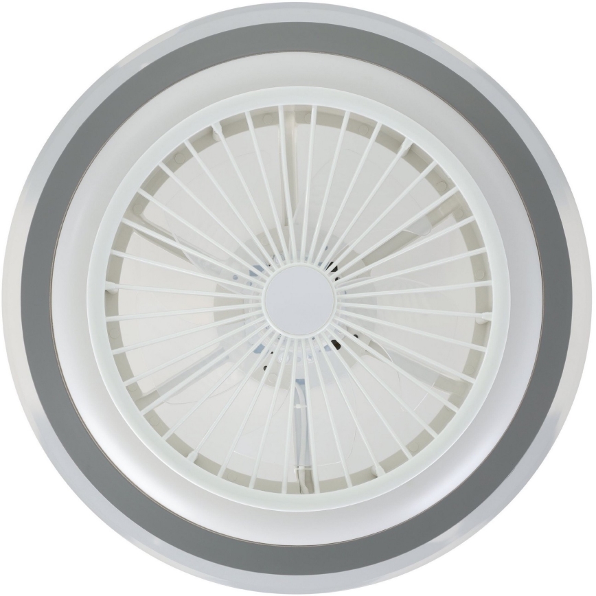 Eglo 35141-LED Ściemnialny wentylator sufitowy ALBUFEIRA 25,5W/230V biały/szary +pilot