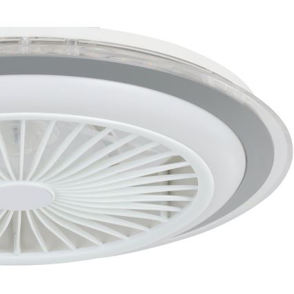 Eglo 35141-LED Ściemnialny wentylator sufitowy ALBUFEIRA 25,5W/230V biały/szary +pilot