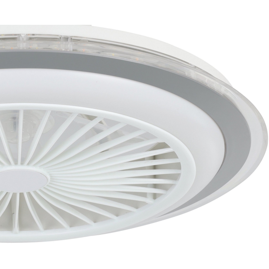 Eglo 35141-LED Ściemnialny wentylator sufitowy ALBUFEIRA 25,5W/230V biały/szary +pilot