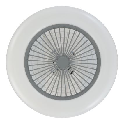 Eglo - ściemnialny wentylator sufitowy LED 3xLED/12,6W/230V 2700-6500K, śr. 55 cm, szary + zdalne sterowanie