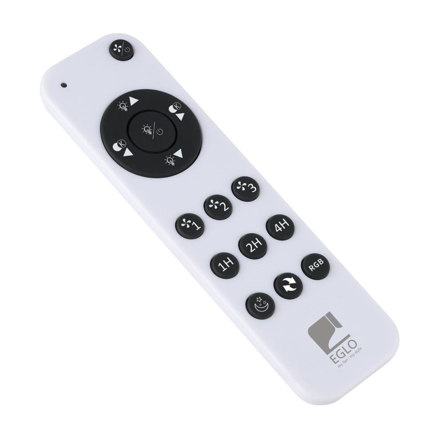 Eglo - LED RGBW ściemnialny wentylator sufitowy LED/36W/230V 3000-6500K czarny + pilot zdalnego sterowania