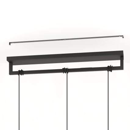 Eglo - Żyrandol na lince 3xE27/40W/230V czarny