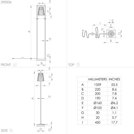 Eglo - Lampa podłogowa 1xE27/40W/230V czarny