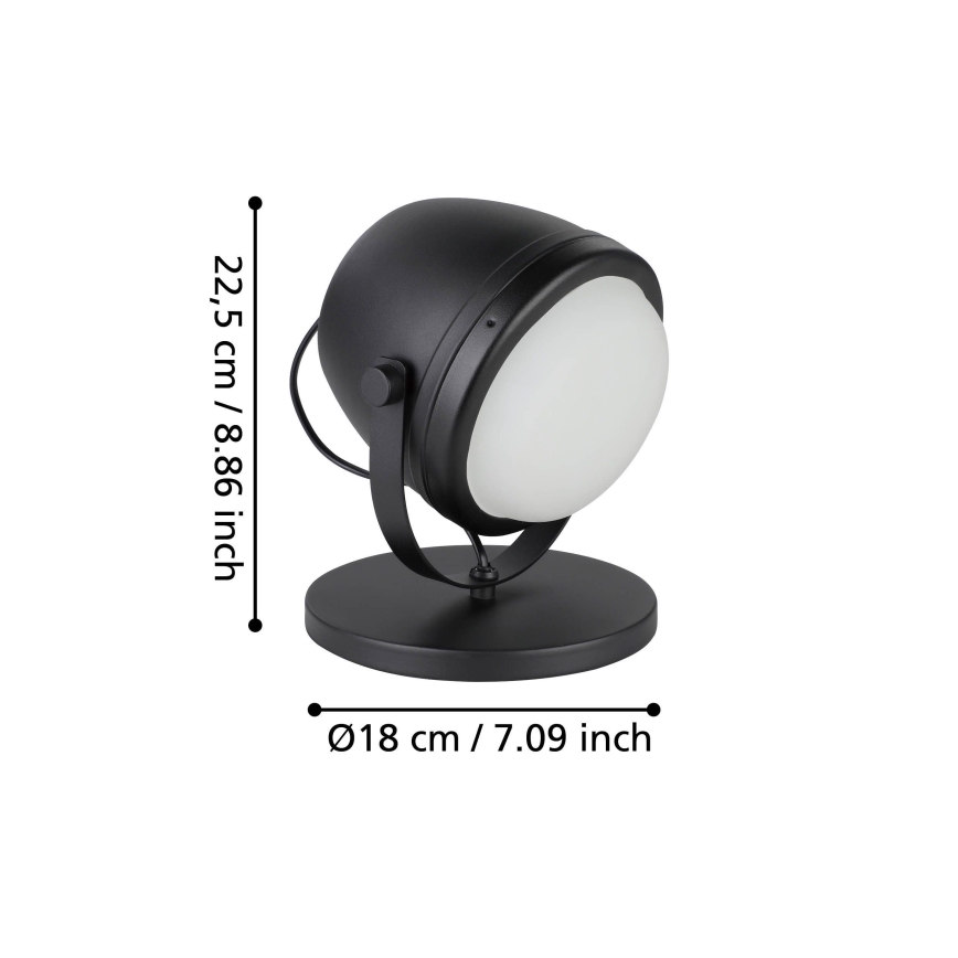 Eglo - Lampa stołowa 1xE27/28W/230V czarny