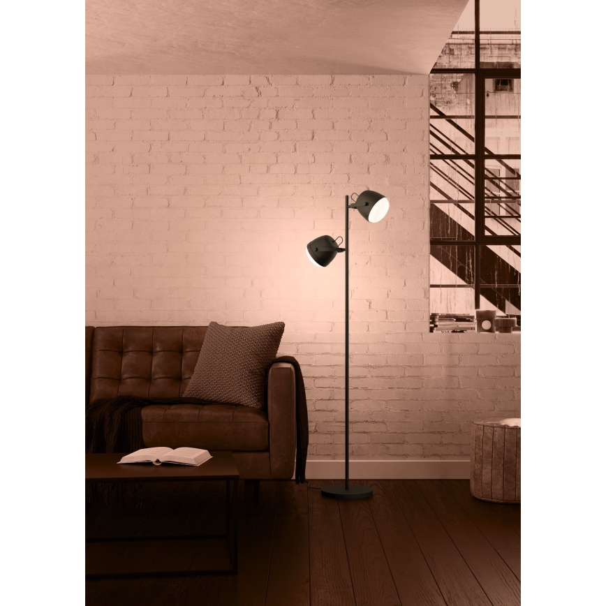 Eglo - Lampa podłogowa 2xE27/28W/230V czarny