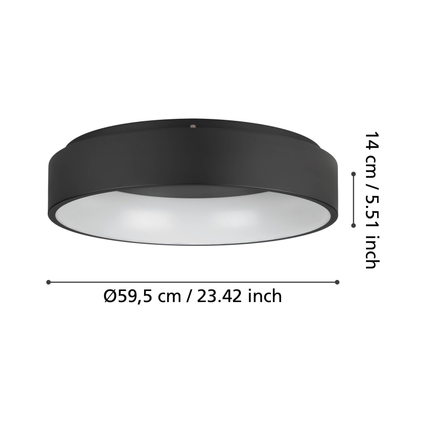Eglo - LED Plafon ściemnialny LED/35,2W/230V 3000K czarny