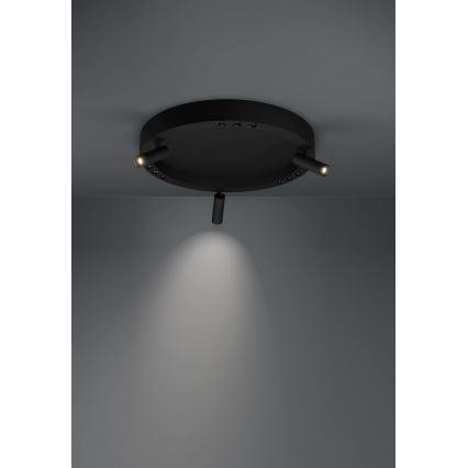 Eglo - LED Plafon ściemnialny 3xLED/8W/230V + 3xLED/8,5W 3000K czarny + zdalne sterowanie