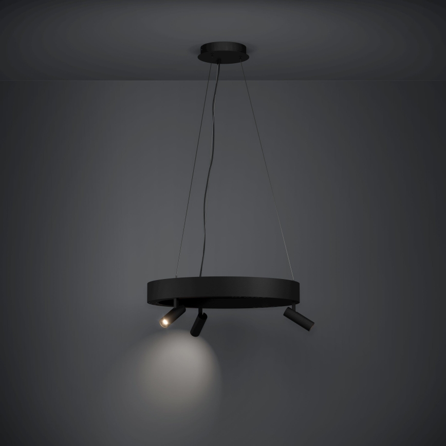 Eglo - LED Żyrandol ściemnialny na lince 3xLED/8W/230V + 3xLED/8,5W 3000K czarny + zdalne sterowanie