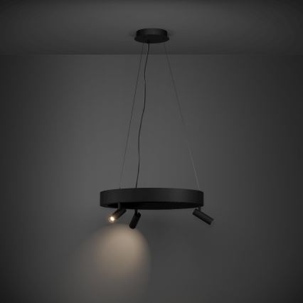 Eglo - LED Żyrandol ściemnialny na lince 3xLED/8W/230V + 3xLED/8,5W 3000K czarny + zdalne sterowanie