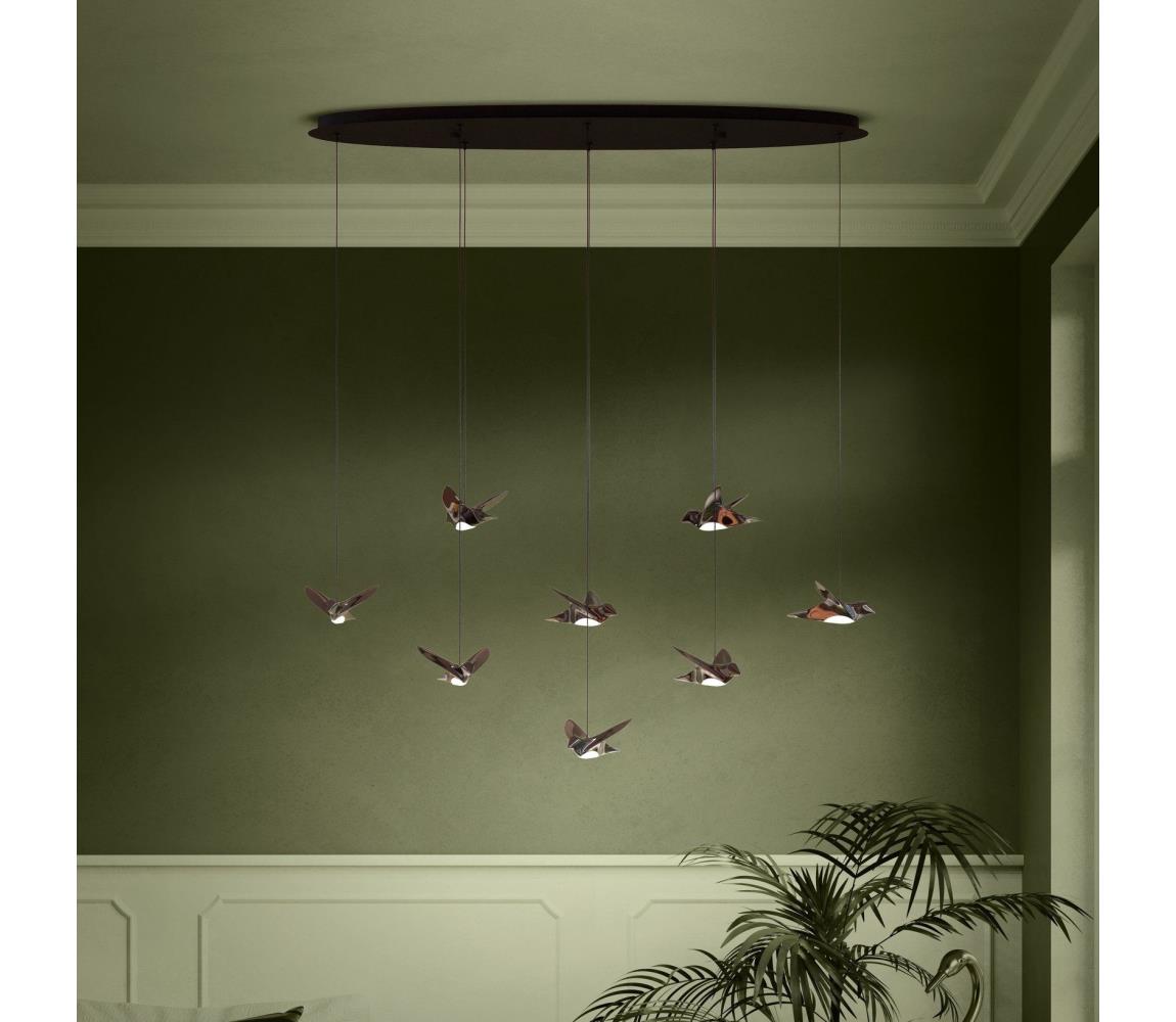 Eglo 390055 - LED Żyrandol ściemnialny na lince PARATEBUENO 8xLED/4,2W/230V czarny