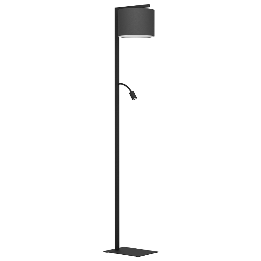 Eglo - LED Lampa podłogowa 1xE27/40W/230V + LED/3,8W 3000K czarna
