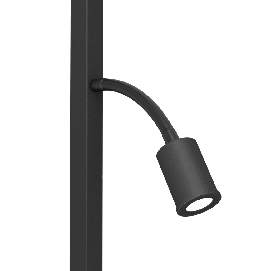 Eglo - LED Lampa podłogowa 1xE27/40W/230V + LED/3,8W 3000K czarna