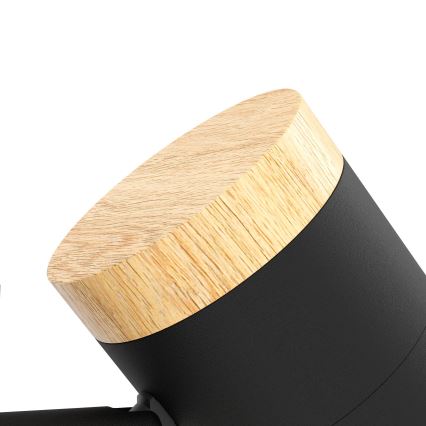 Eglo - LED Lampa podłogowa 3xGU10/4,5W/230V 3000K czarna/brązowa