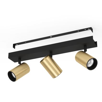 Eglo - LED Oświetlenie punktowe 3xGU10/4,5W/230V 3000K czarne/złote