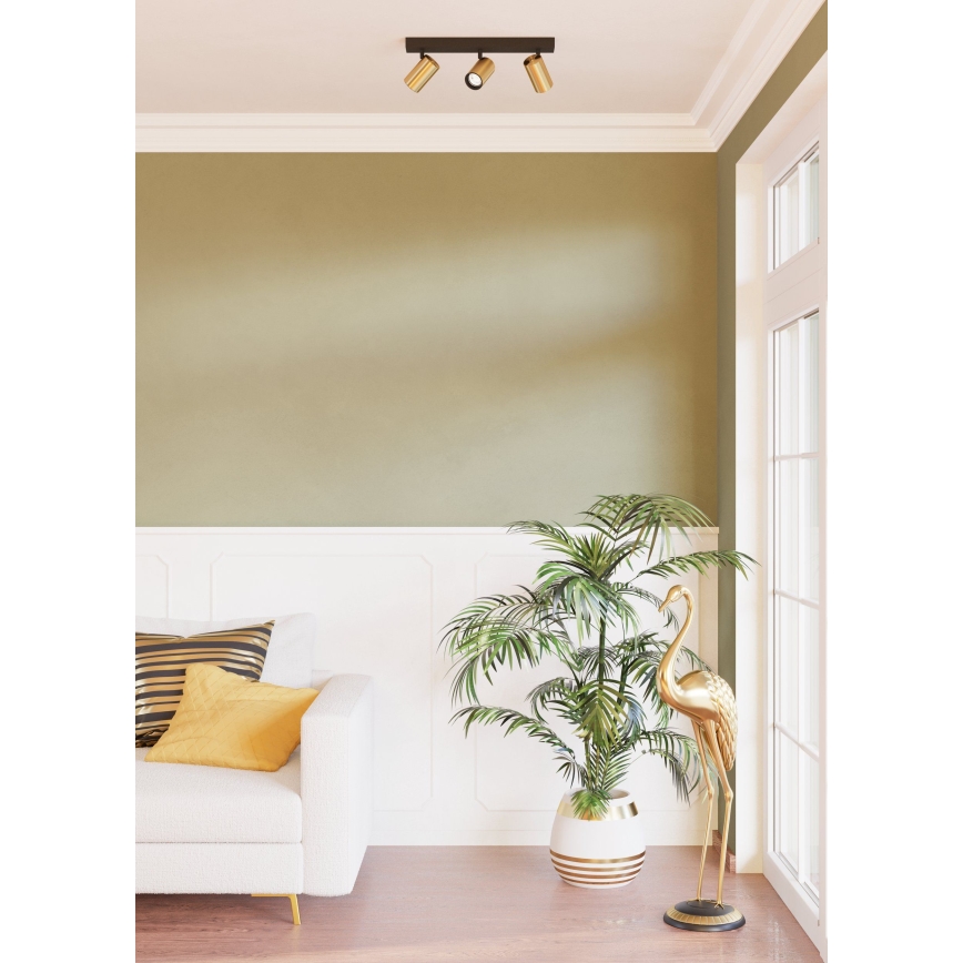 Eglo - LED Oświetlenie punktowe 3xGU10/4,5W/230V 3000K czarne/złote