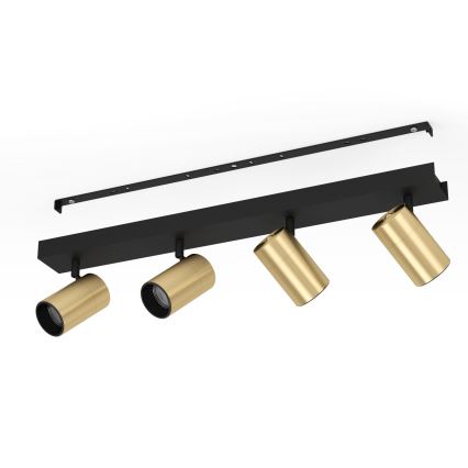 Eglo - LED Oświetlenie punktowe 4xGU10/4,5W/230V 3000K czarne/złote